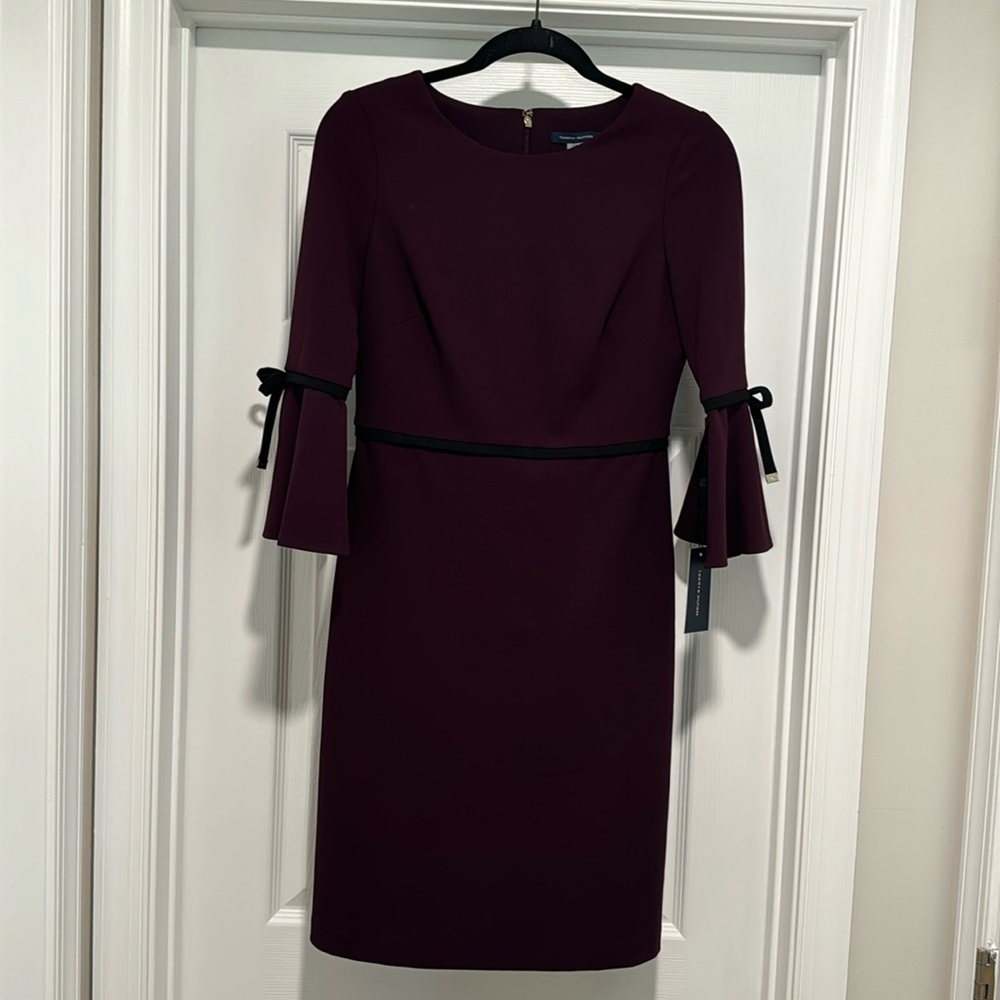 Tommy Hilfiger NWT Size 2 Burgundy color dress w/Bell Sleeves